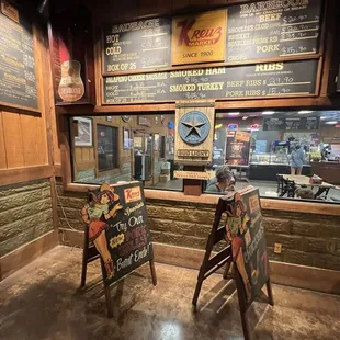 Kreuz BBQ menu