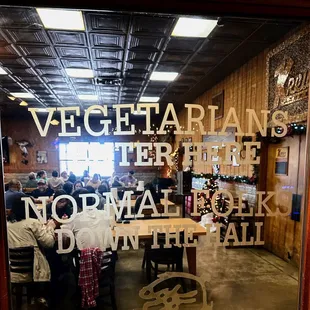 Funny sign at the entrance