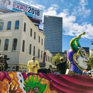 Filmmaker Spike Lee as Zulu's grand marshall at Mardi Gras 2018