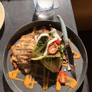 Grilled Gem salad with Chicken