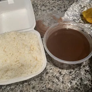 White Rice  Black beans