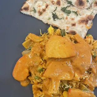 Chicken chili, Vegetable Biriyani &amp; Garlic Naan