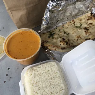 Chicken Tikka Masala and Garlic Naan