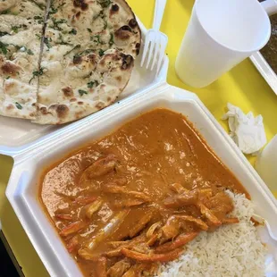 Chicken Tikka Masala with Garlic Naan