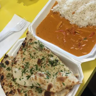 Chicken Tikka Masala with Garlic Naan
