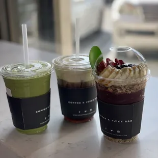 Sea Salt Rose Oolong Tea and Green Tropical Smoothie and Berry Orchard - Acai Bowl