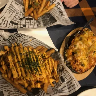 Truffle Fries, Kimchi Cheese Fries, Chicken Bul-dak