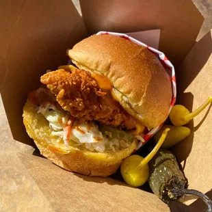 Extra spicy chicken sandwich