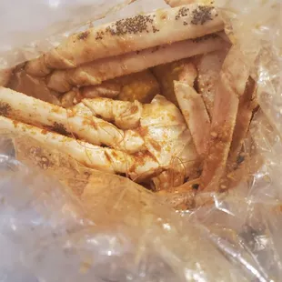 Bucket #1 Half pound of crabs, half lb of shrimp, with corn and potatoes