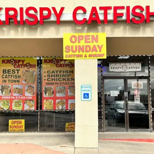 the front of a restaurant