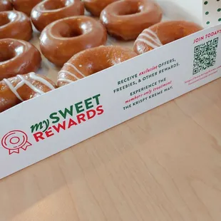 a box of krispy kreme doughnuts