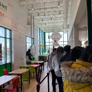 You thought car line was long  Inside was the same case