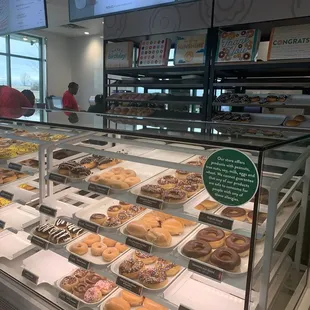 Donuts and part of menu