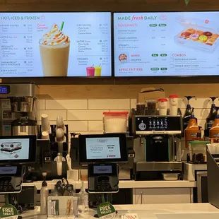 a coffee shop counter