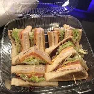 Turkey club with turkey bacon