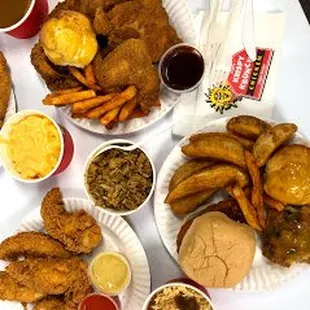 a variety of food items