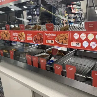 a display of krispy krunchy chicken