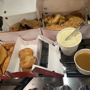 a variety of food items