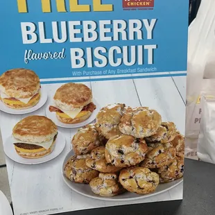 a box of blueberry biscuits