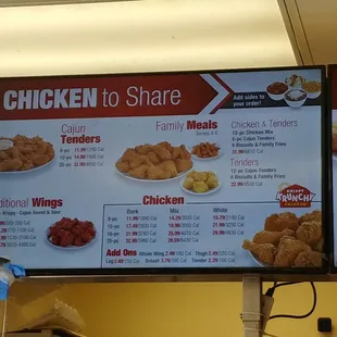 Menu 1/3 as of May 2021