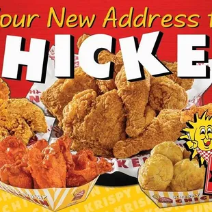 chicken wings and fried chicken
