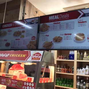 Inside- menu and "restaurant" area