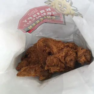 3 piece chicken: looks like frozen chicken from banquet