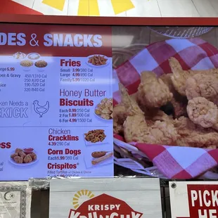 Menu: sides &amp; snacks