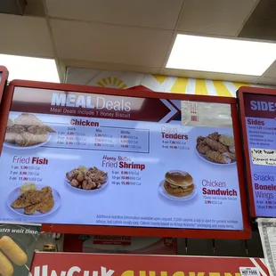 meal deals menu