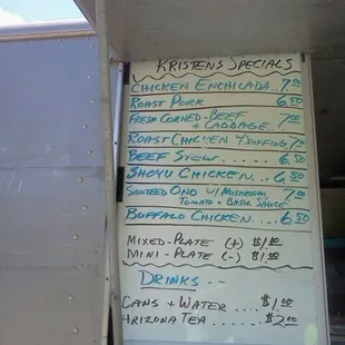 Thursday menu