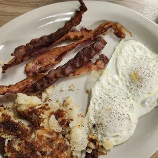 Over and easy w/bacon