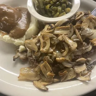 Chopped Steak with added mushrooms