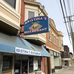 the front of the restaurant