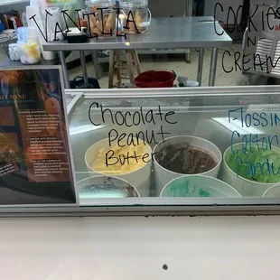 a variety of ice creams