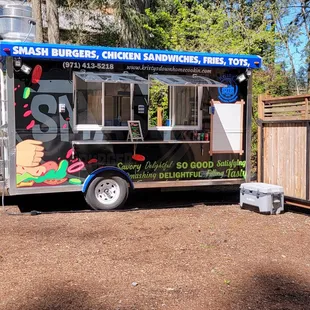 Our event cart at Camp Colton.  Contact us for your next event! Private or public we would love to be a part of it!