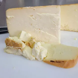 We only buy the best cheese for our Mac and cheese sauce. And that comes from TMK Creamery in Canby Oregon