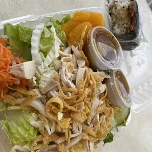Chicken salad is super good with a tasty dressing!