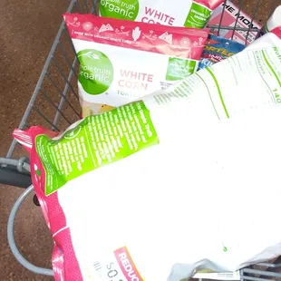Organic Tortilla Chips, Just 25 Cents Each.  I bought 6 Bags For Me, Friends And The Local Blessing Box.