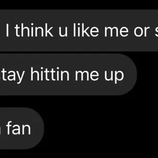 a text message from a customer