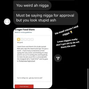 a text message from a customer