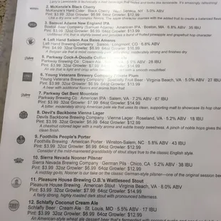 Always good beer on tap.