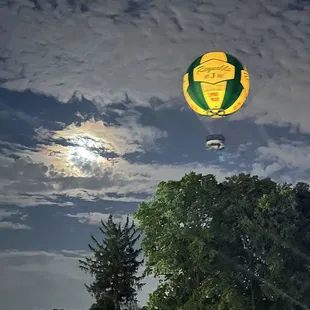 a hot air balloon in the sky