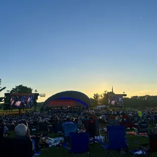 Star Spangled Symphony show during sunset