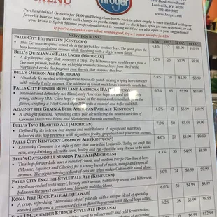 Growler List -- pretty good selection.