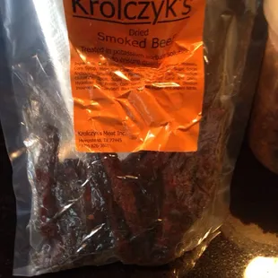 Smoked beef jerky