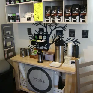 Coffee area.