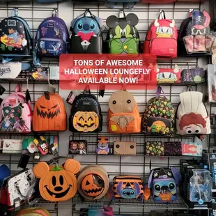 Loungefly wall of bags!