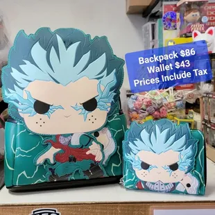 Loungefly deku backpack and wallet