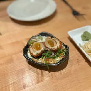 Inside of the Scotch Quail Egg