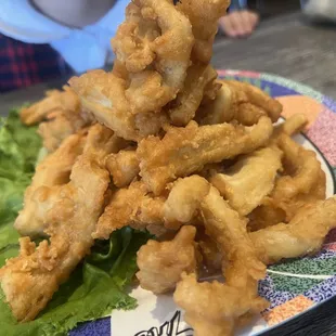 Calamari. Needs to be crispier.